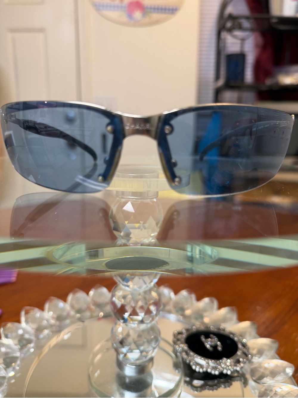 Women’s Vintage Chanel 4008 semi-rimless sport sunglasses.